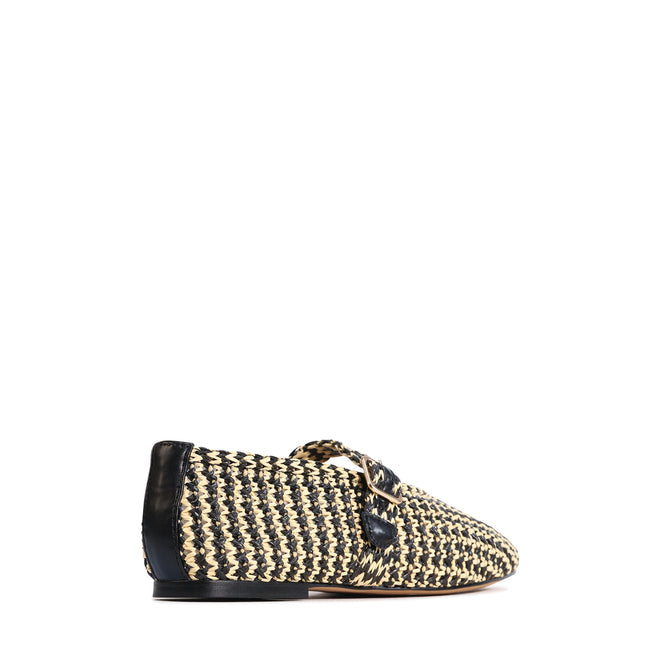 EOS - Santalum - Black Raffia Flats