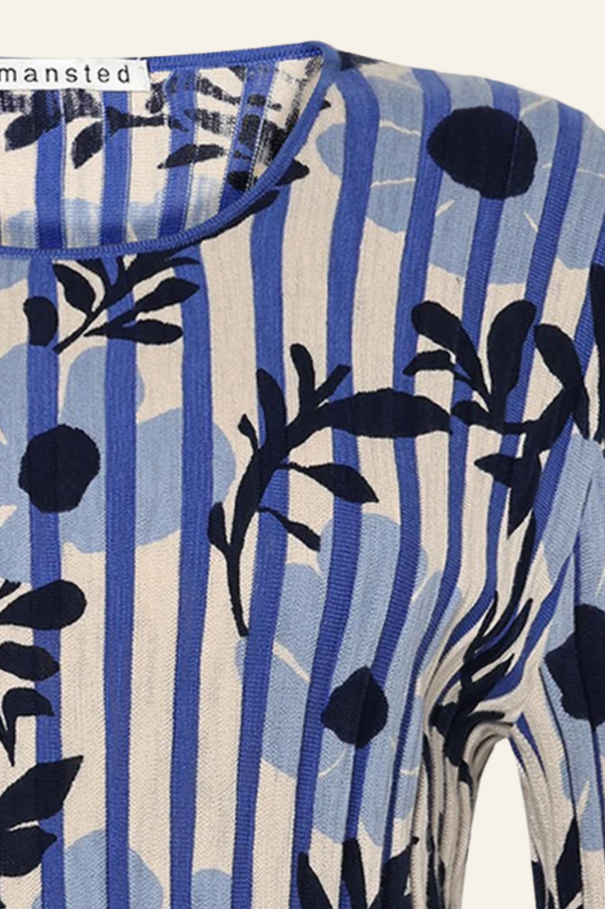 Mansted - Panama Bloom and Bars Crew - Blue