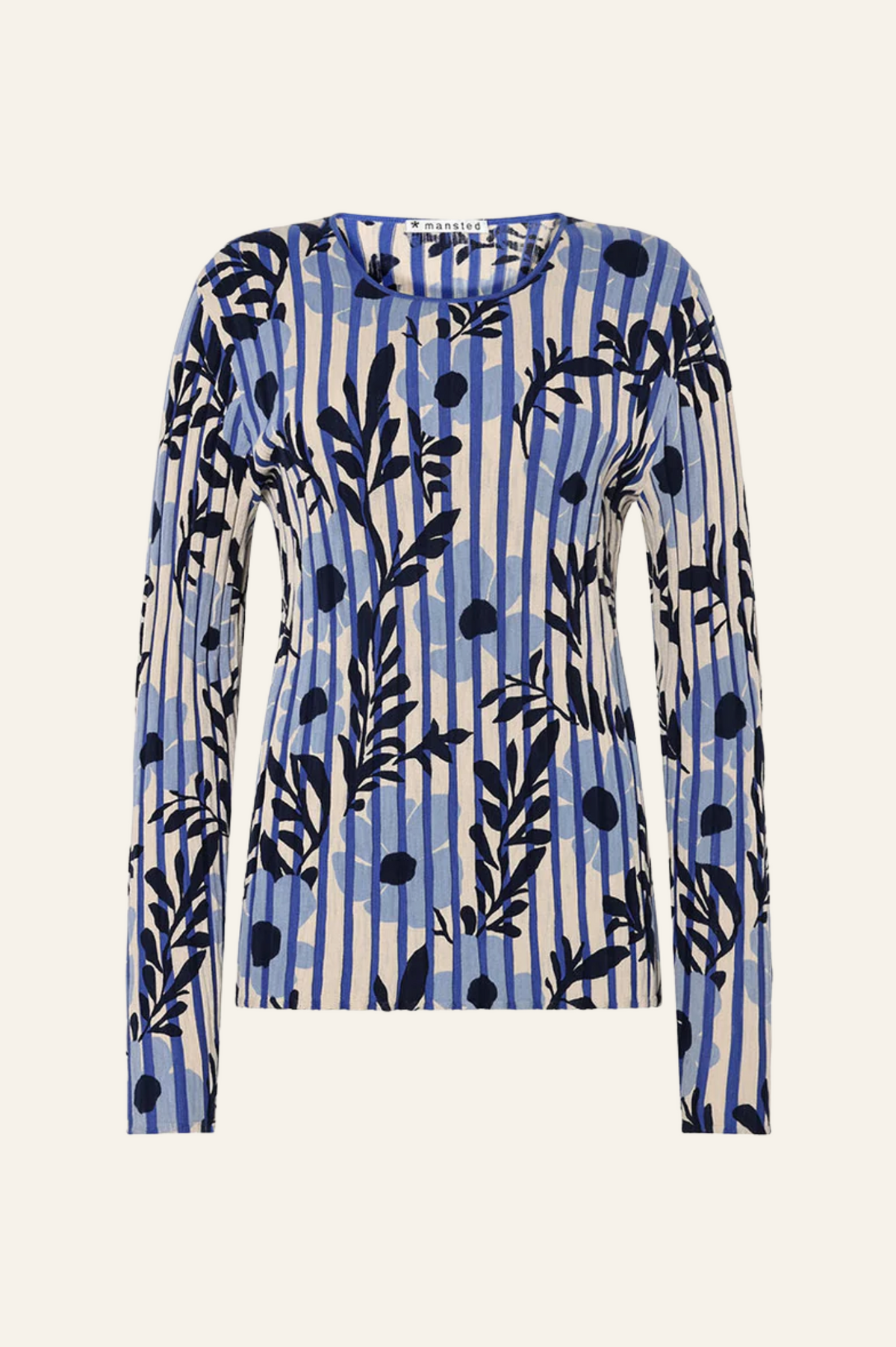 Mansted - Panama Bloom and Bars Crew - Blue