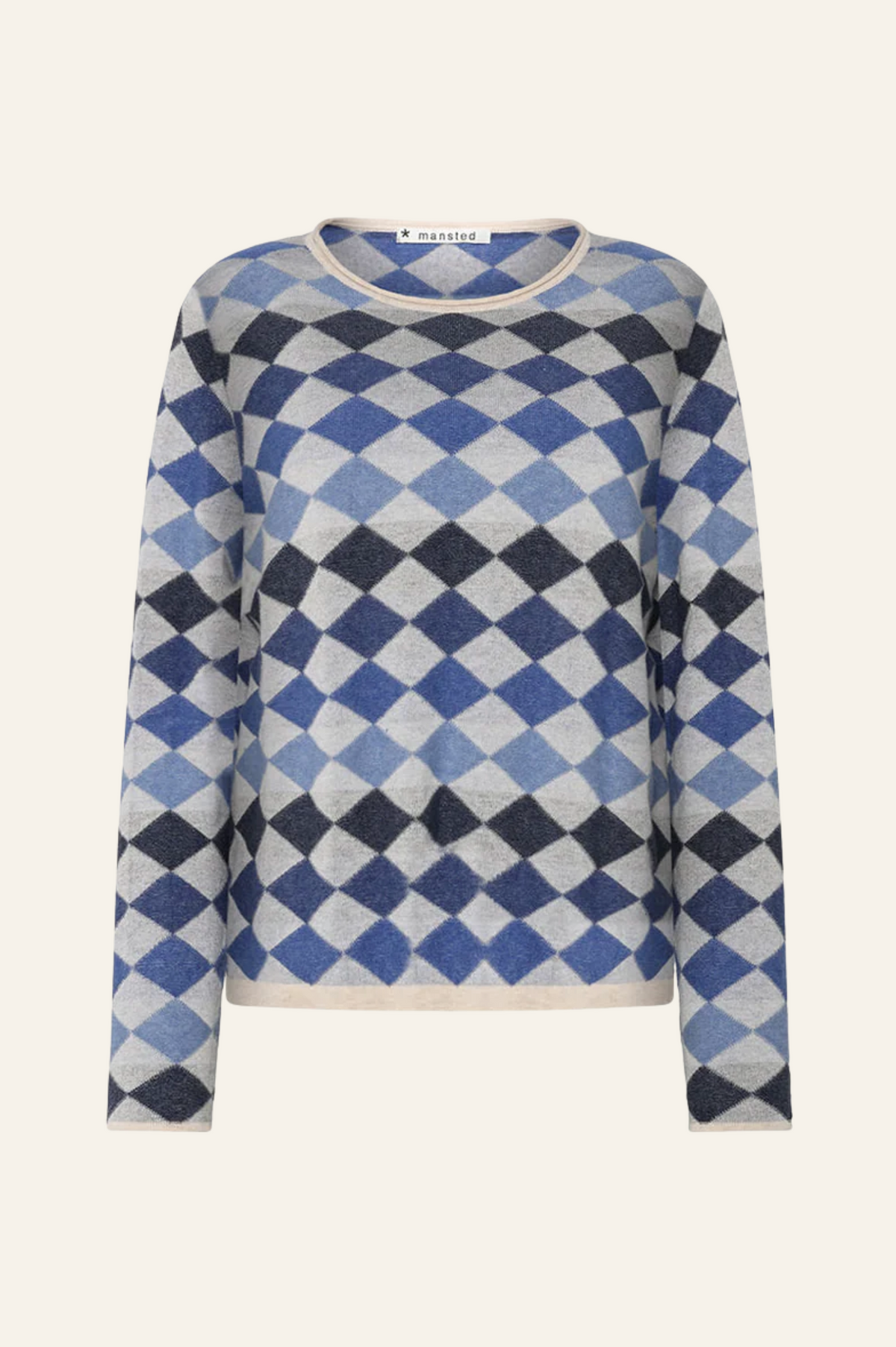 Mansted - Dobbie Diamond Mini Crew - Blue