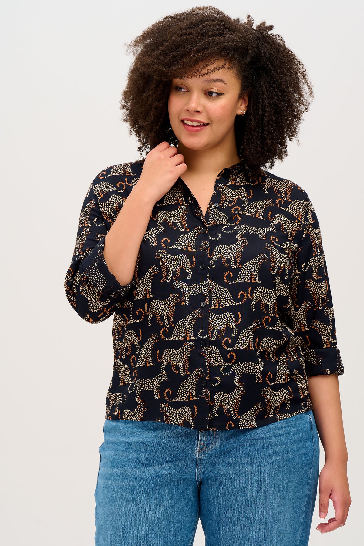 Sugarhill - Joy Shirt - Black Leopard