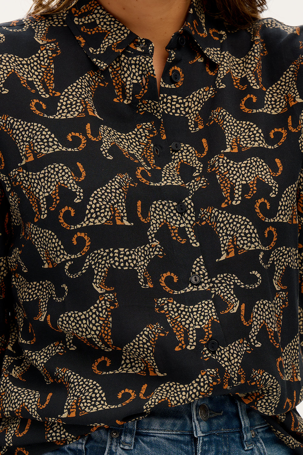 Sugarhill - Joy Shirt - Black Leopard