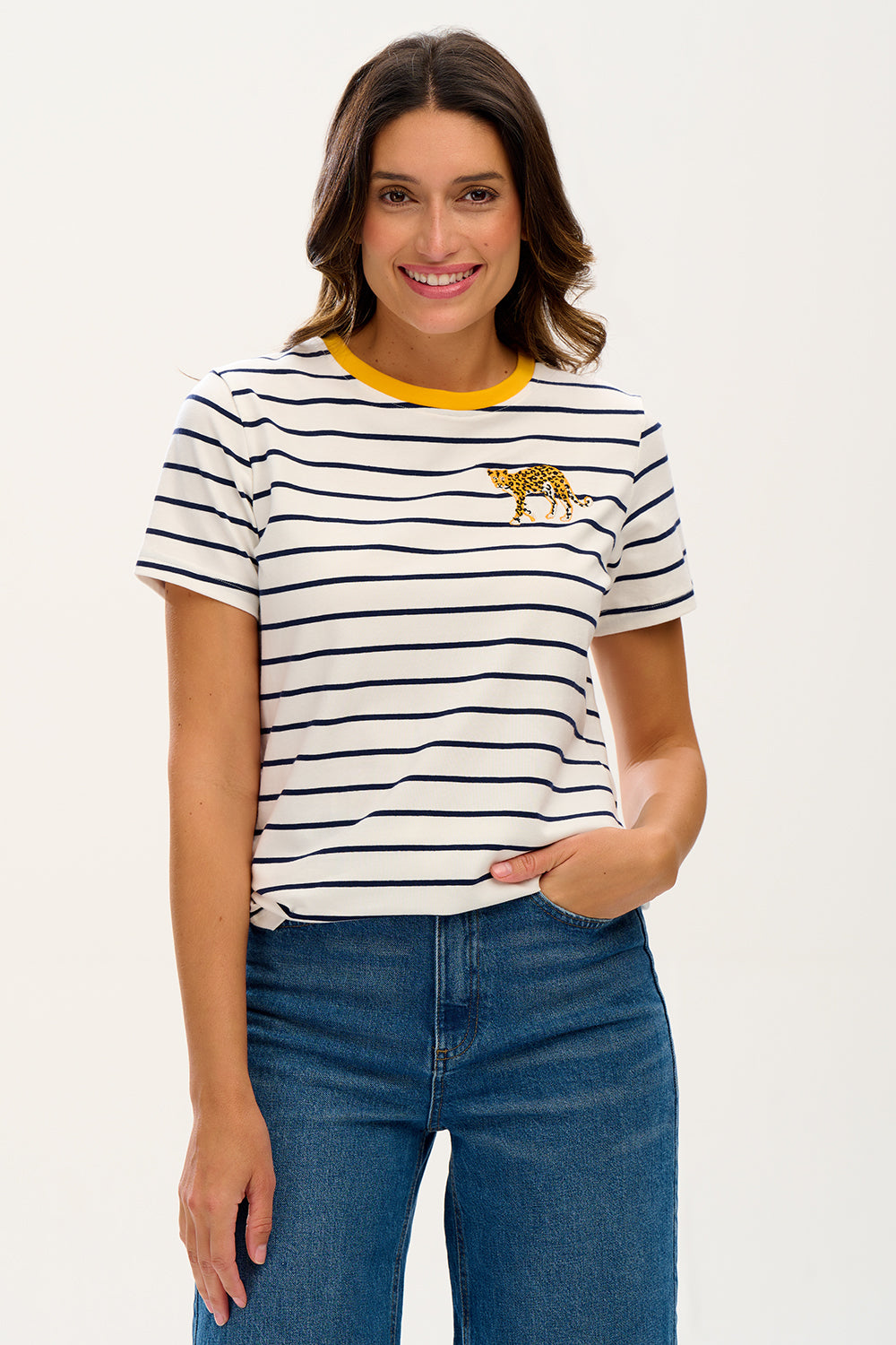 Sugarhill - Maggie T-shirt - Leopard Navy