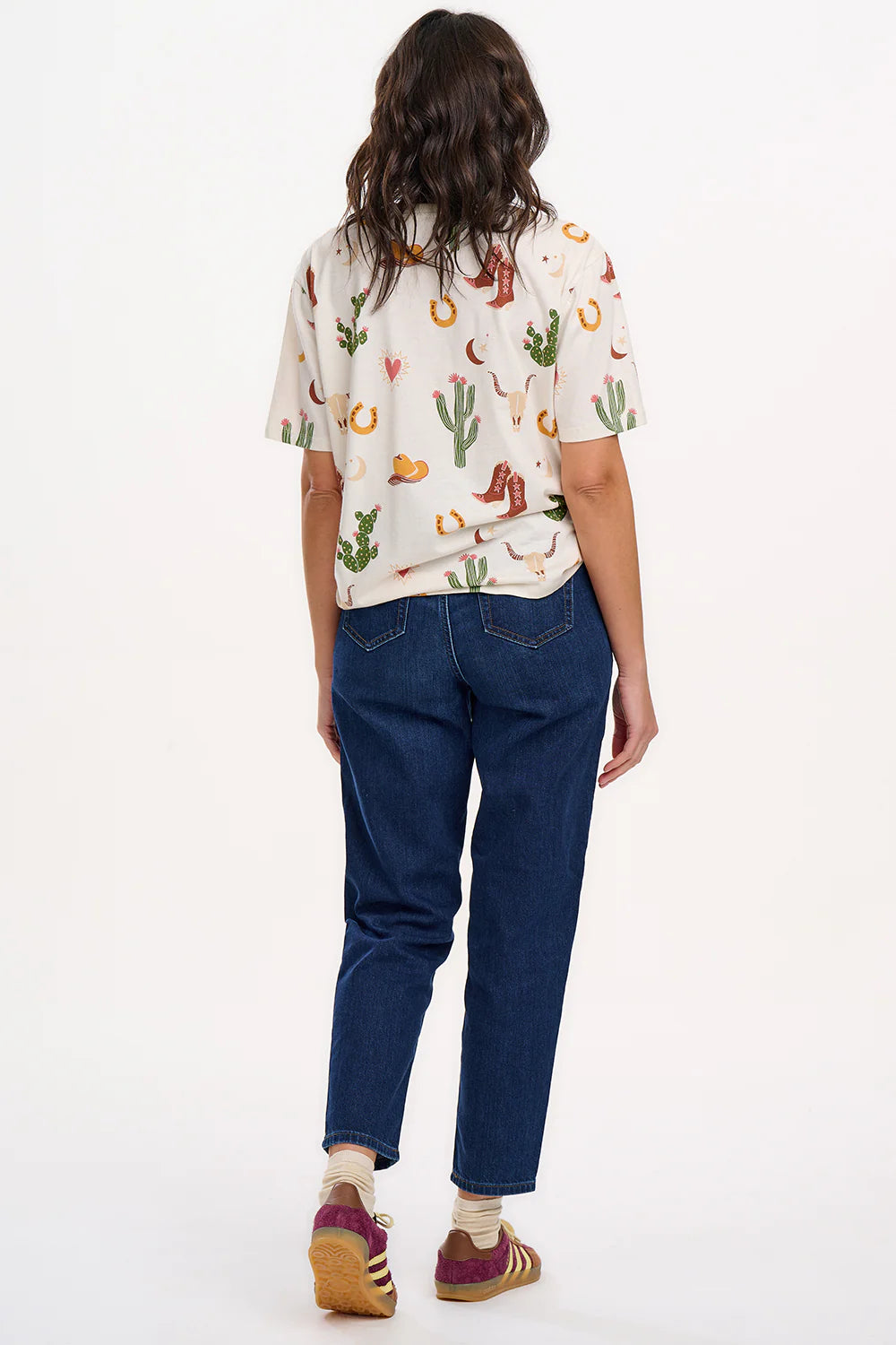 Sugarhill - Kinsley Relaxed T-Shirt - Cream, Desert Cowgirl