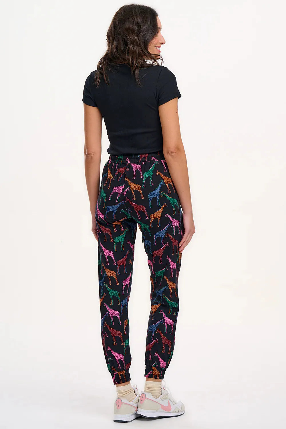 Sugarhill - Donna Jersey Joggers - Black Giraffe Spots