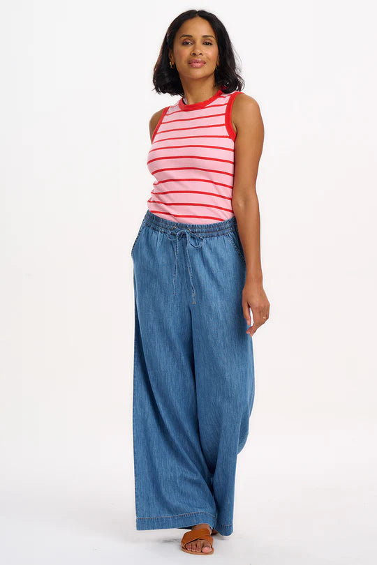 Sugarhill - Roksanda Wide Leg Trousers - Mid Blue Denim