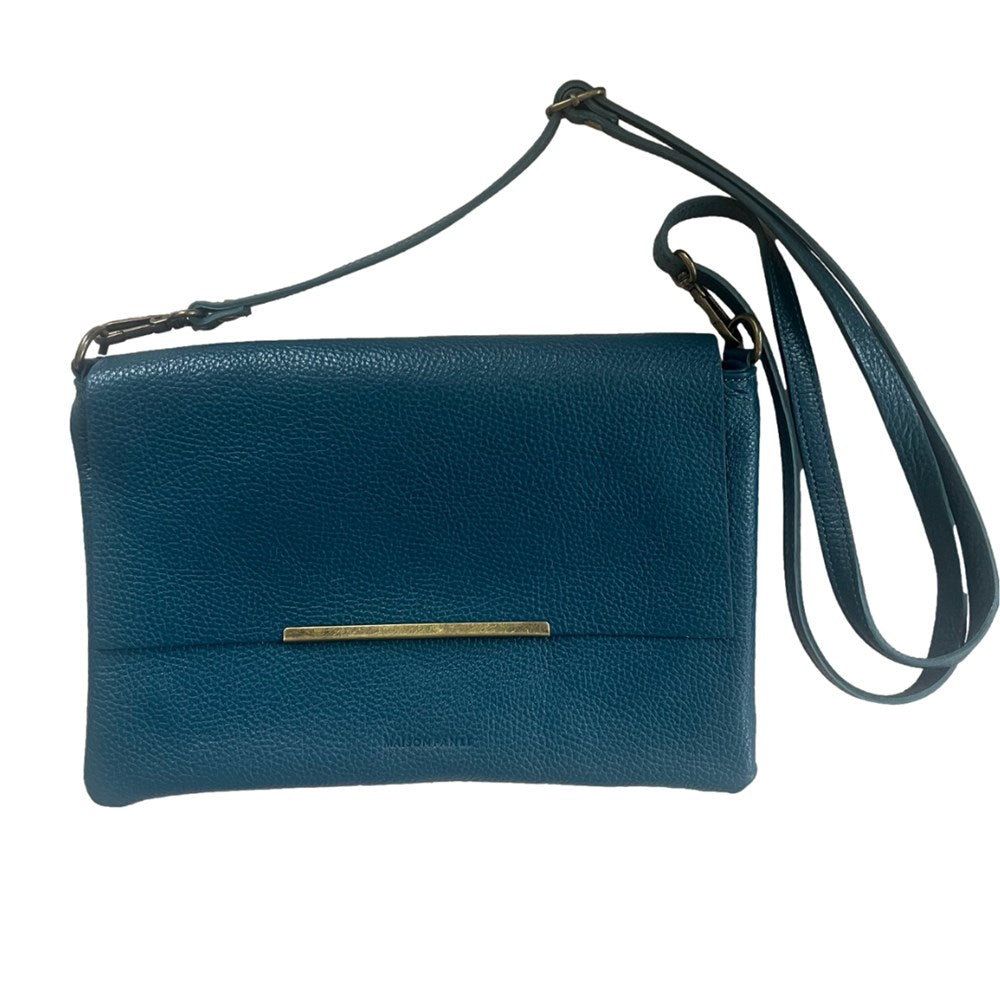 Maison Fanli -  Leather Cross Body Bag - Teal