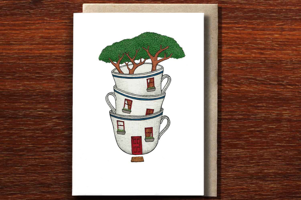 Nonsense Maker Card - Tree in a Teacup