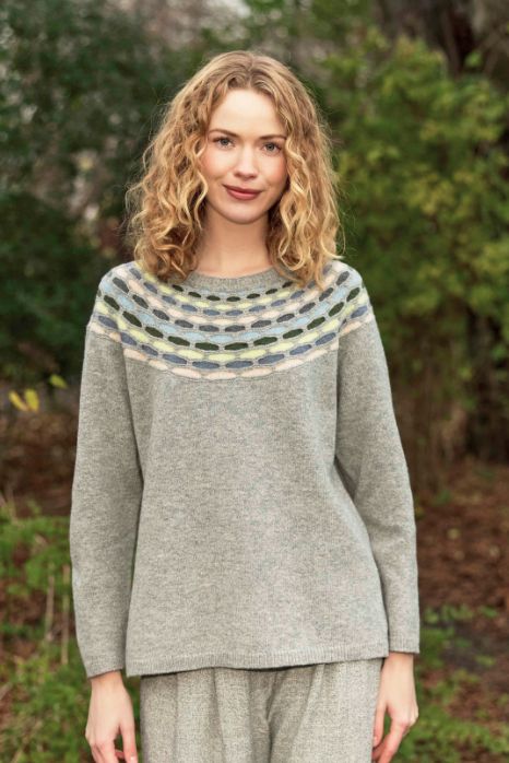 Mansted - Brigitte Lamb Honey Yoke Pull Over - Emerald