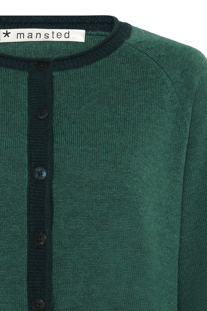 Mansted - Coral Block Cardi - Emerald