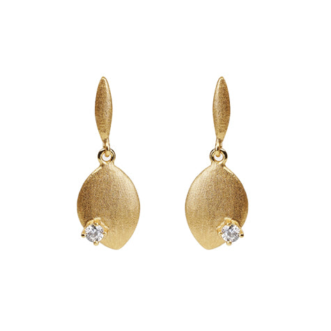Cara  - Milan Brushed Gold Earrings