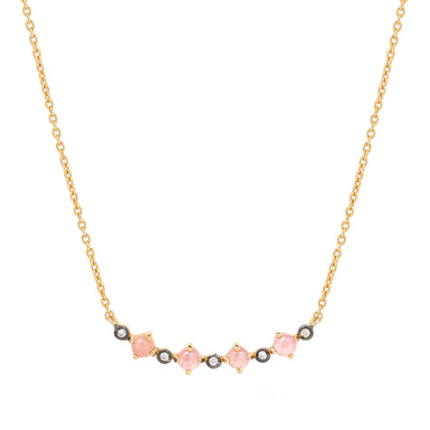 Cara  - Milan Necklace - Strawberry Quartz