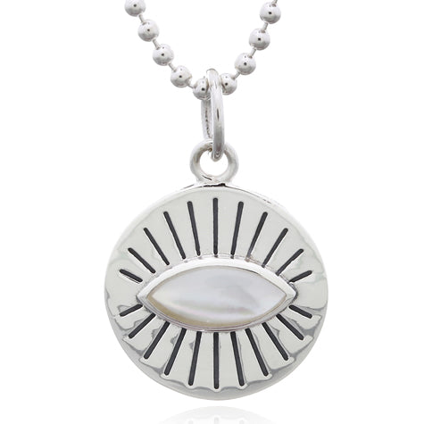 Cara  - Karma Silver Eye Necklace