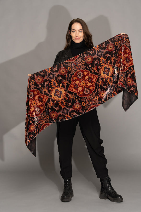 Yoko - Aura Merino Modal Velvet Scarf - Rust