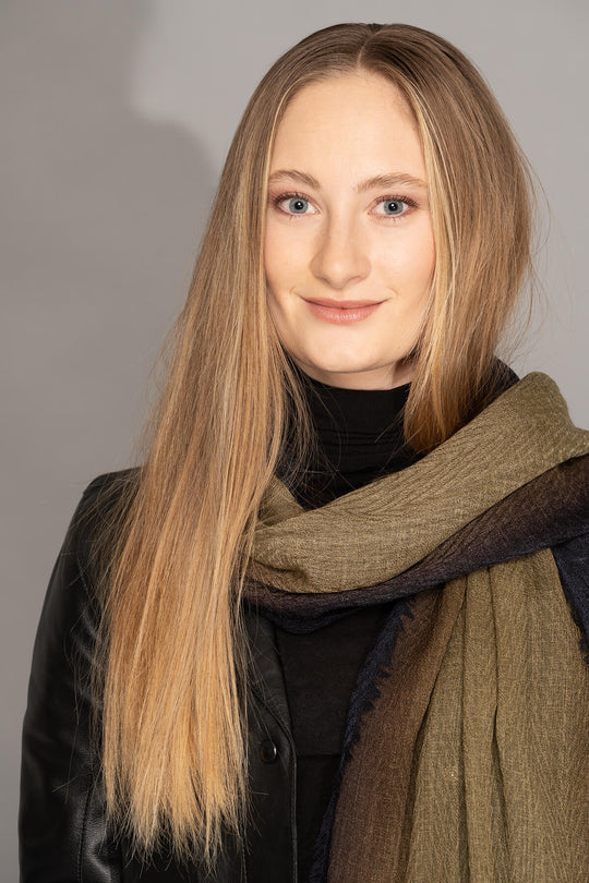 Yoko - Ines Merino Scarf - Beige Browns