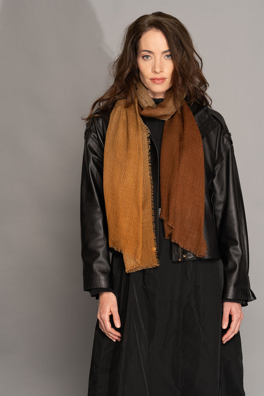 Yoko - Ines Merino Scarf - Russets