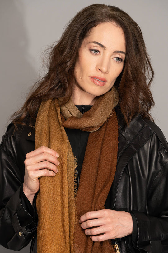 Yoko - Ines Merino Scarf - Russets