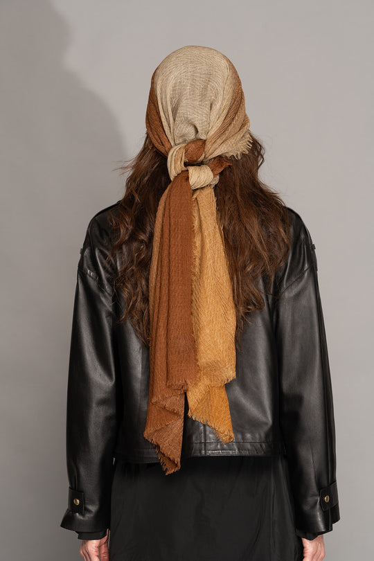 Yoko - Ines Merino Scarf - Russets