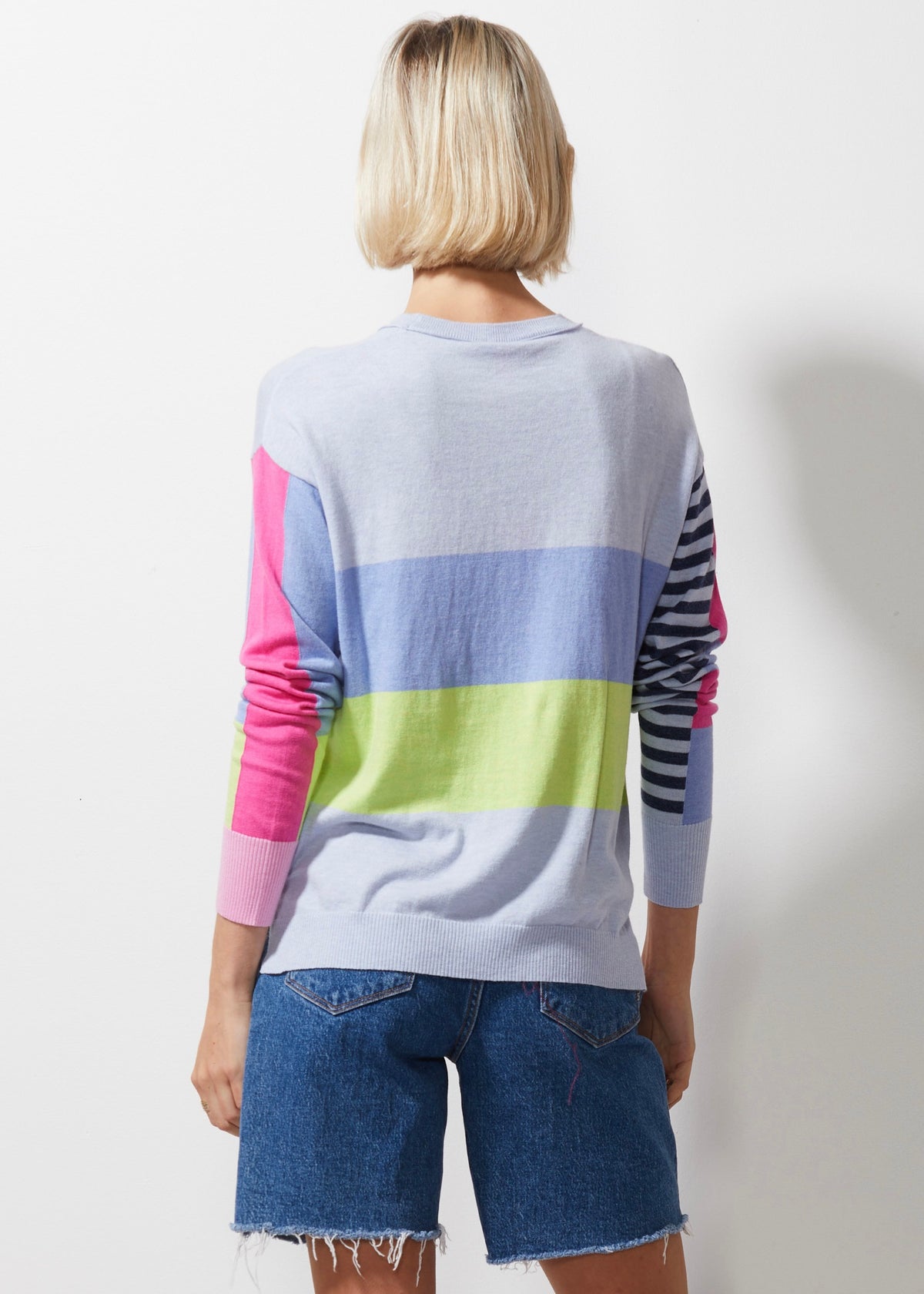 Zaket &amp; Plover - Diagonal Stripe Jumper - Sky