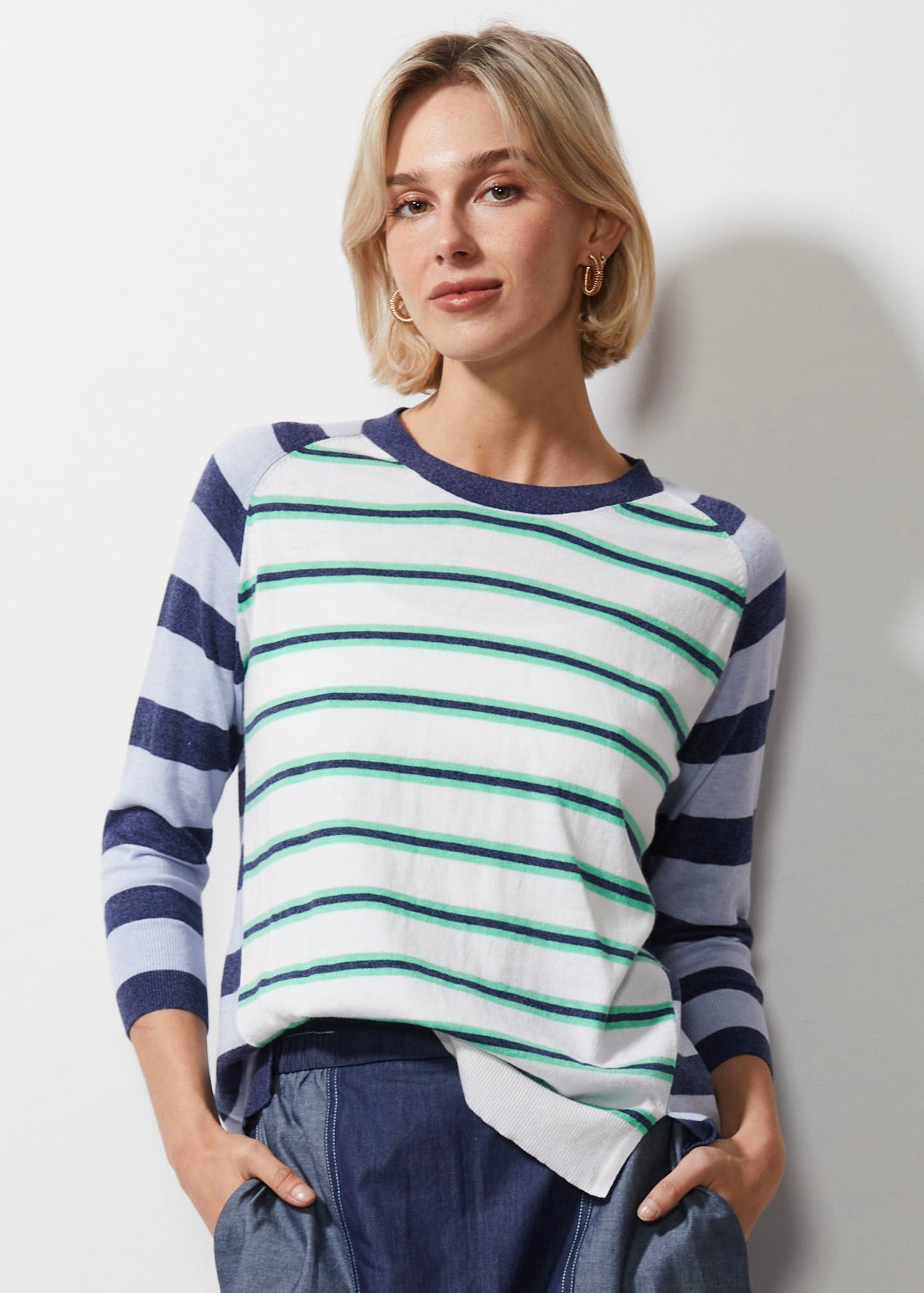 Zaket &amp; Plover - Multi Stripe Jumper - Denim