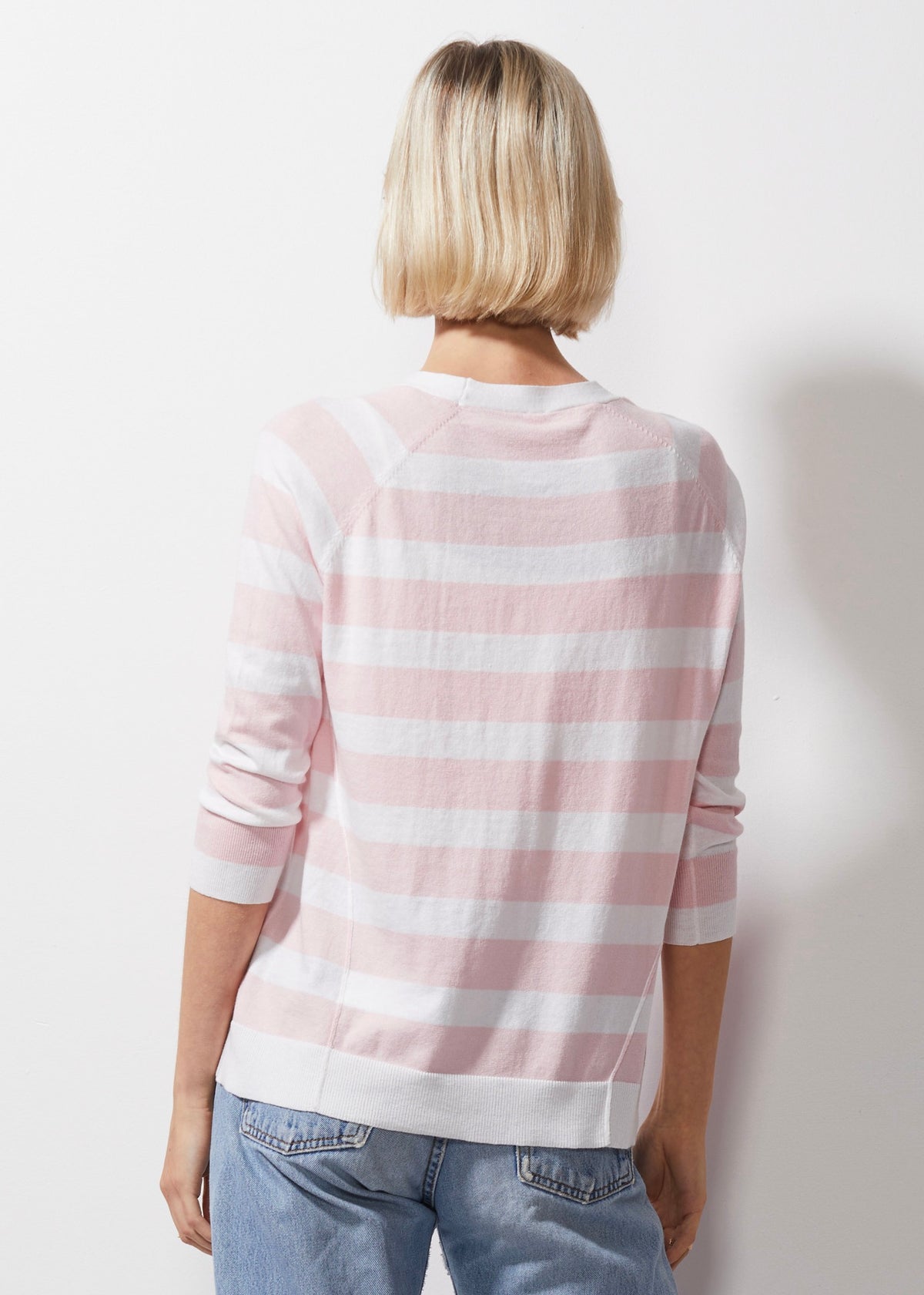 Zaket &amp; Plover - Multi Stripe Jumper - White Pink