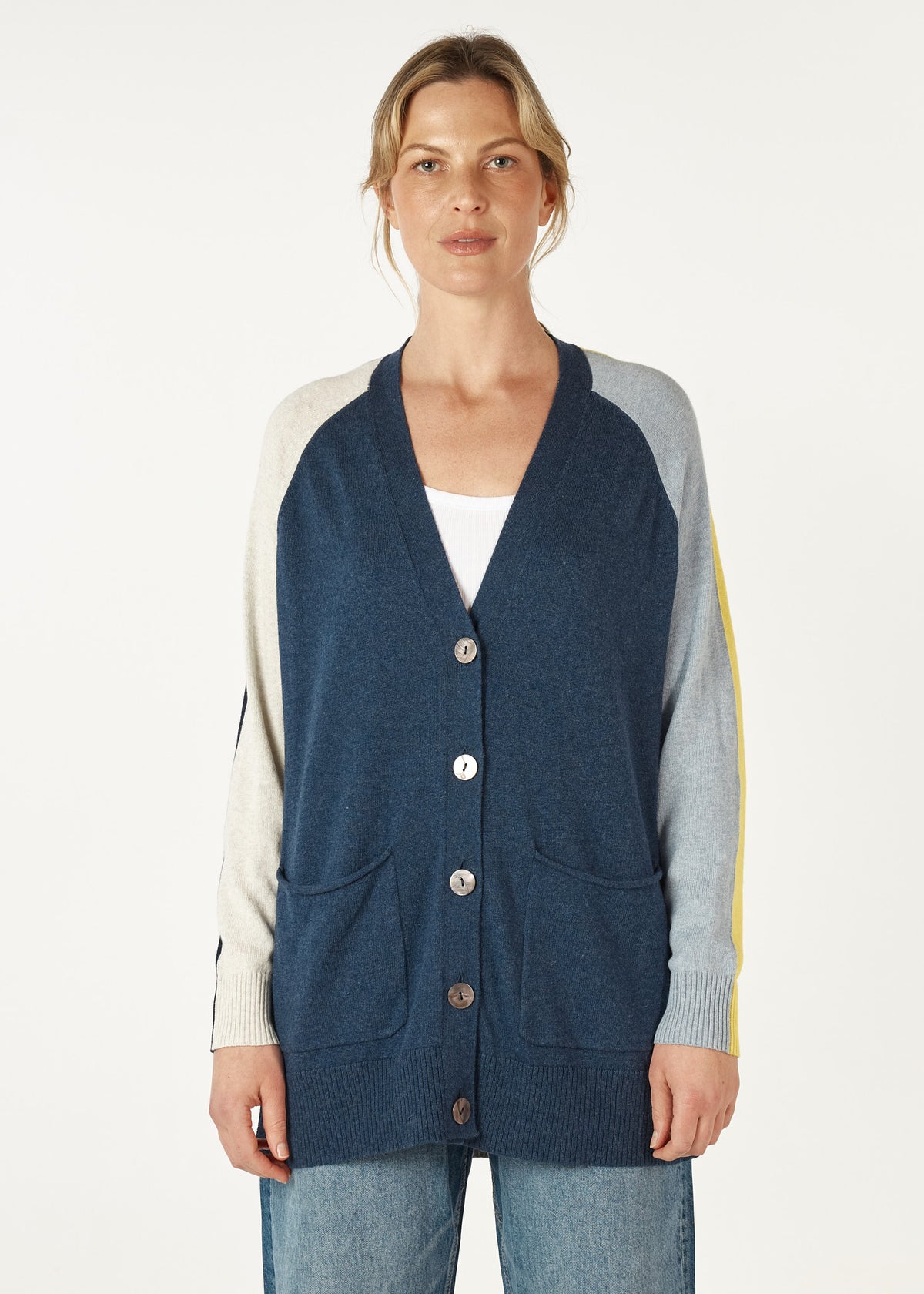 Zaket &amp; Plover - College Cardi - Denim Combo