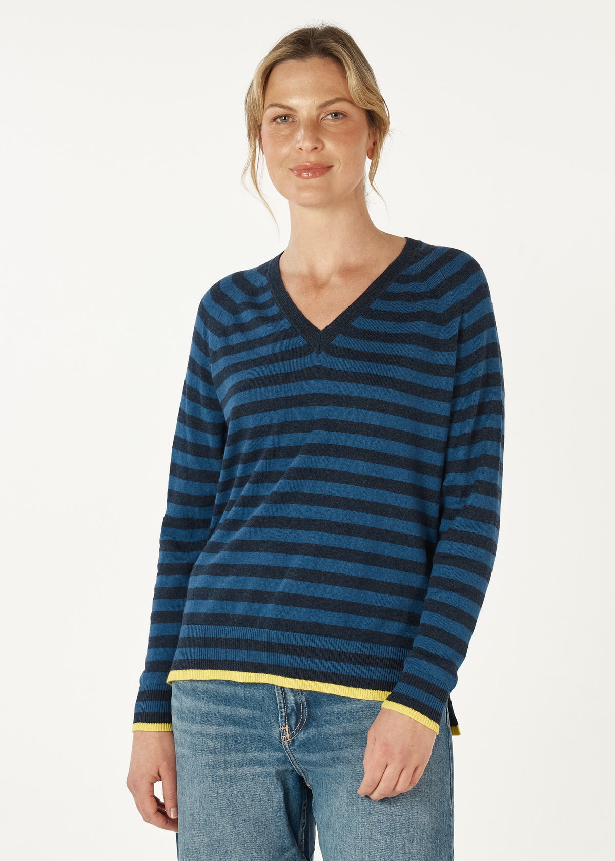 Zaket &amp; Plover - Essential Stripe Vee - Denim