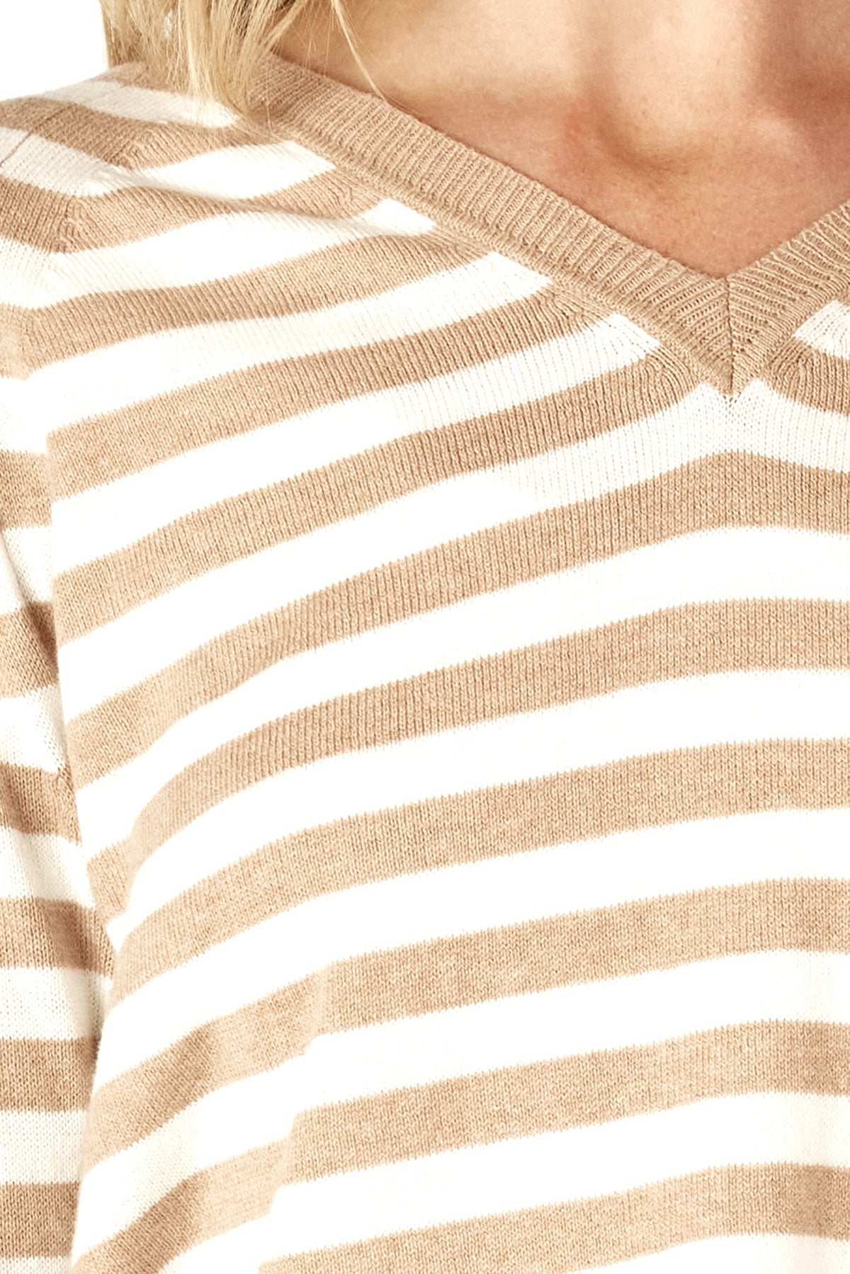 Zaket &amp; Plover - Essential Stripe Vee - Oat