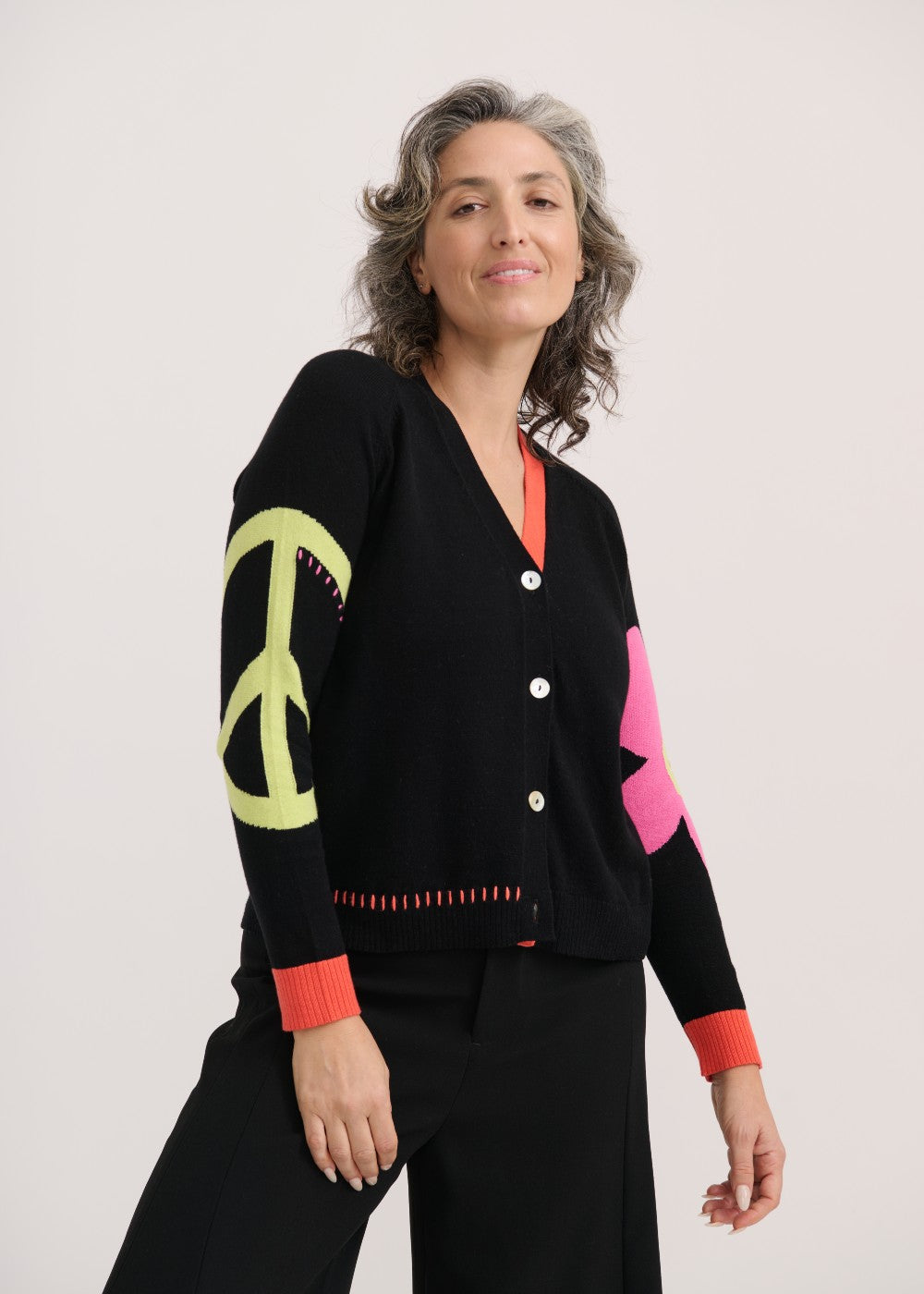 Zaket &amp; Plover - Peace Please Cardigan - Black
