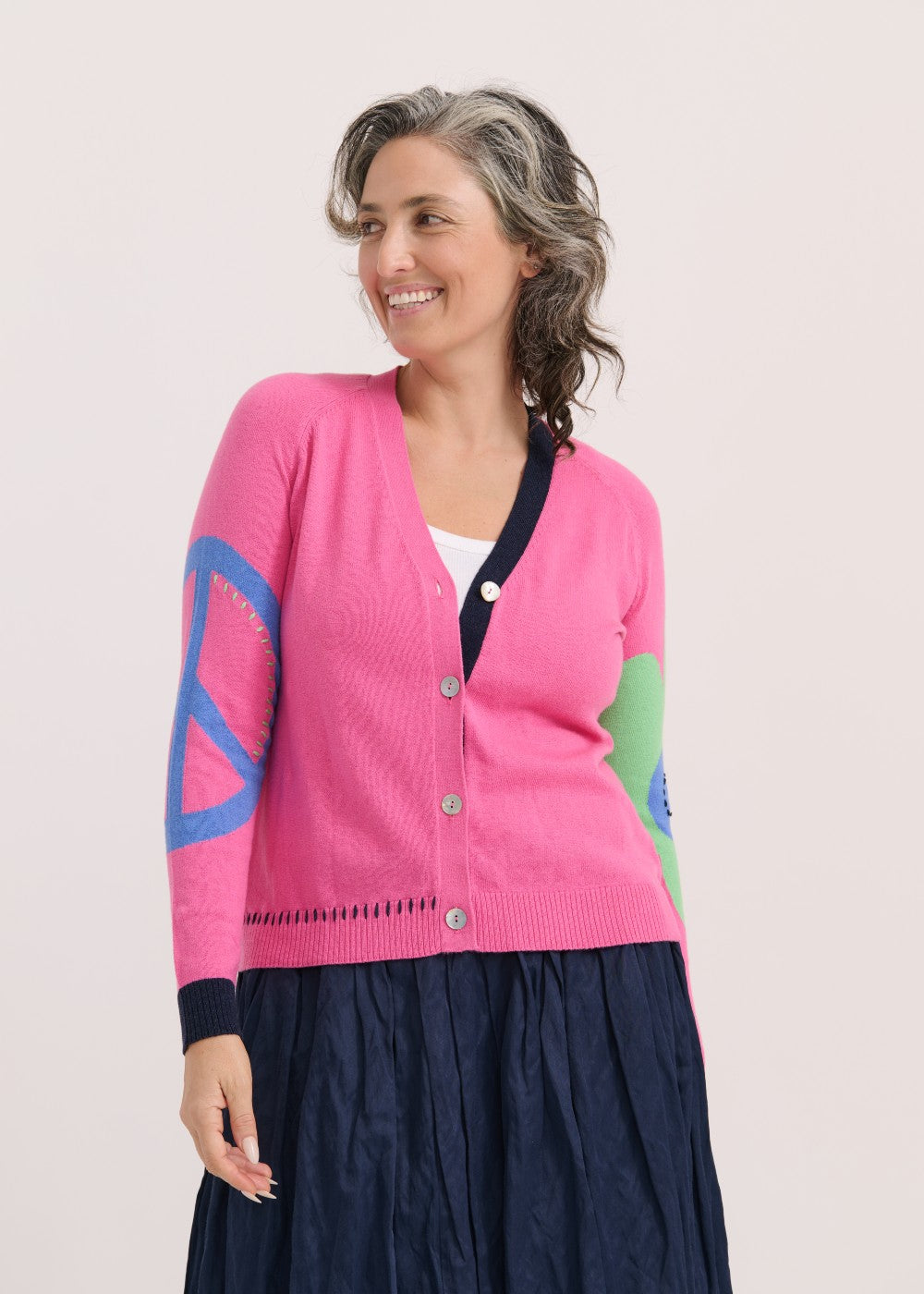 Zaket &amp; Plover - Peace Please Cardigan - Pink