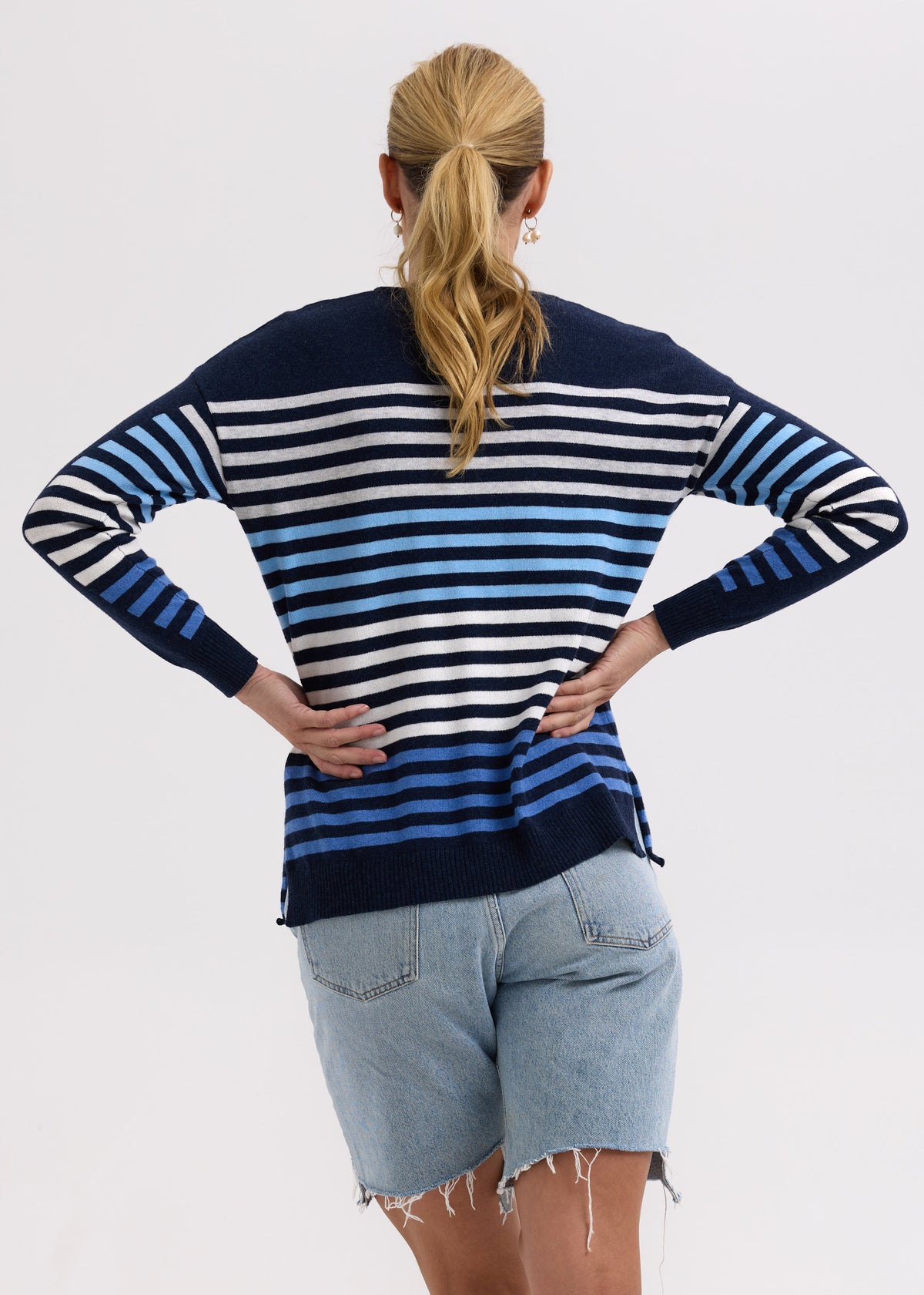 Zaket &amp; Plover - Side Stripe Jumper - Denim