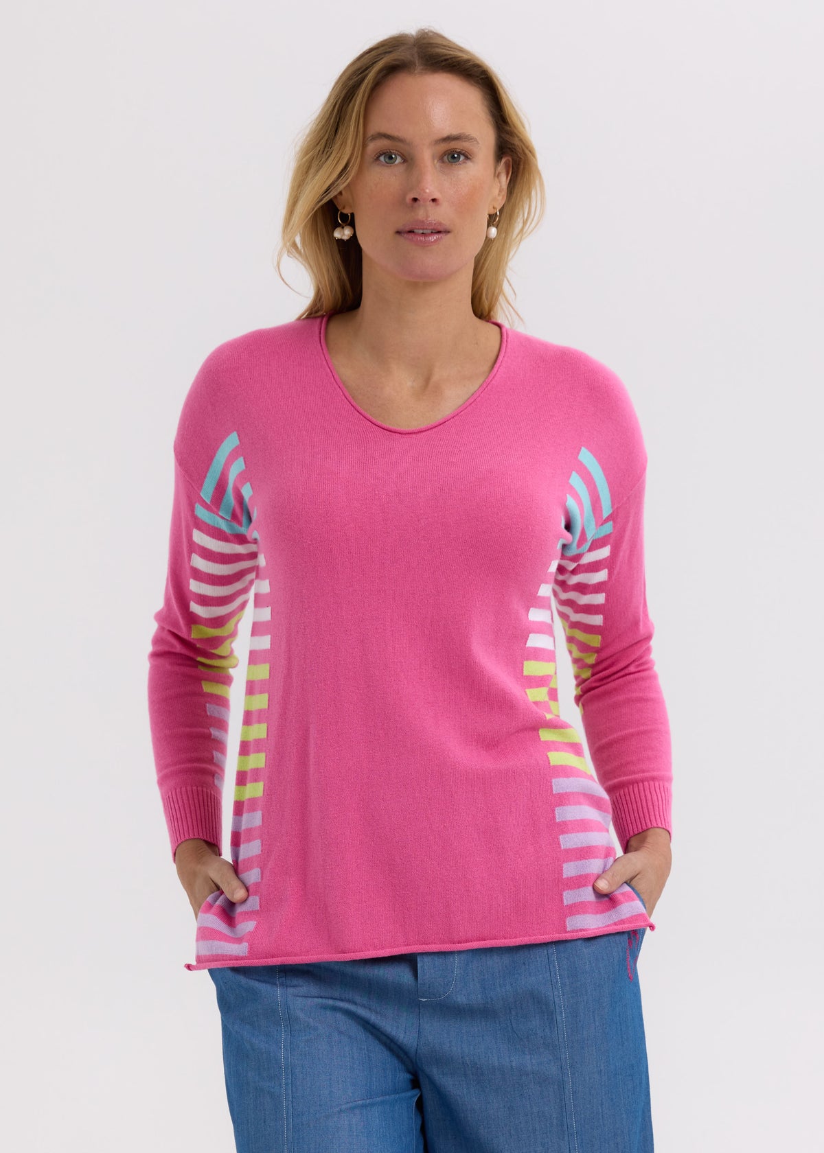 Zaket &amp; Plover - Side Stripe Jumper - Pink