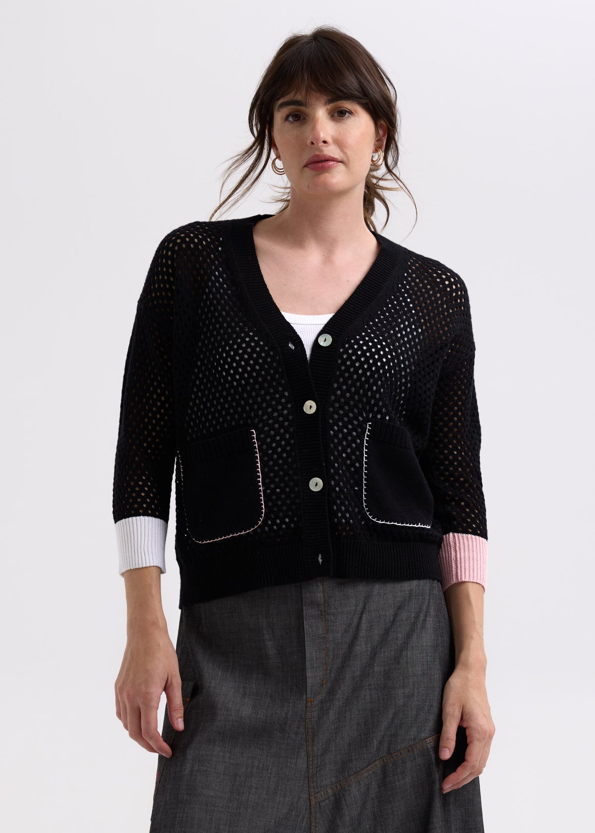 Zaket &amp; Plover - Holey Cardigan - Black