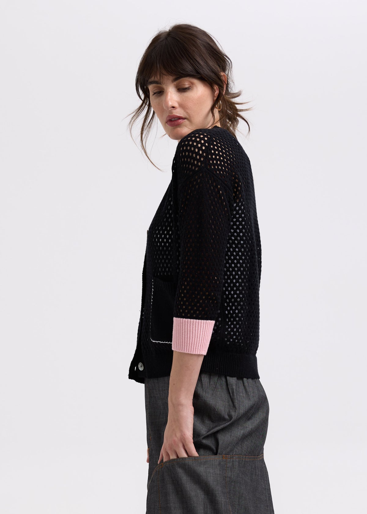 Zaket &amp; Plover - Holey Cardigan - Black