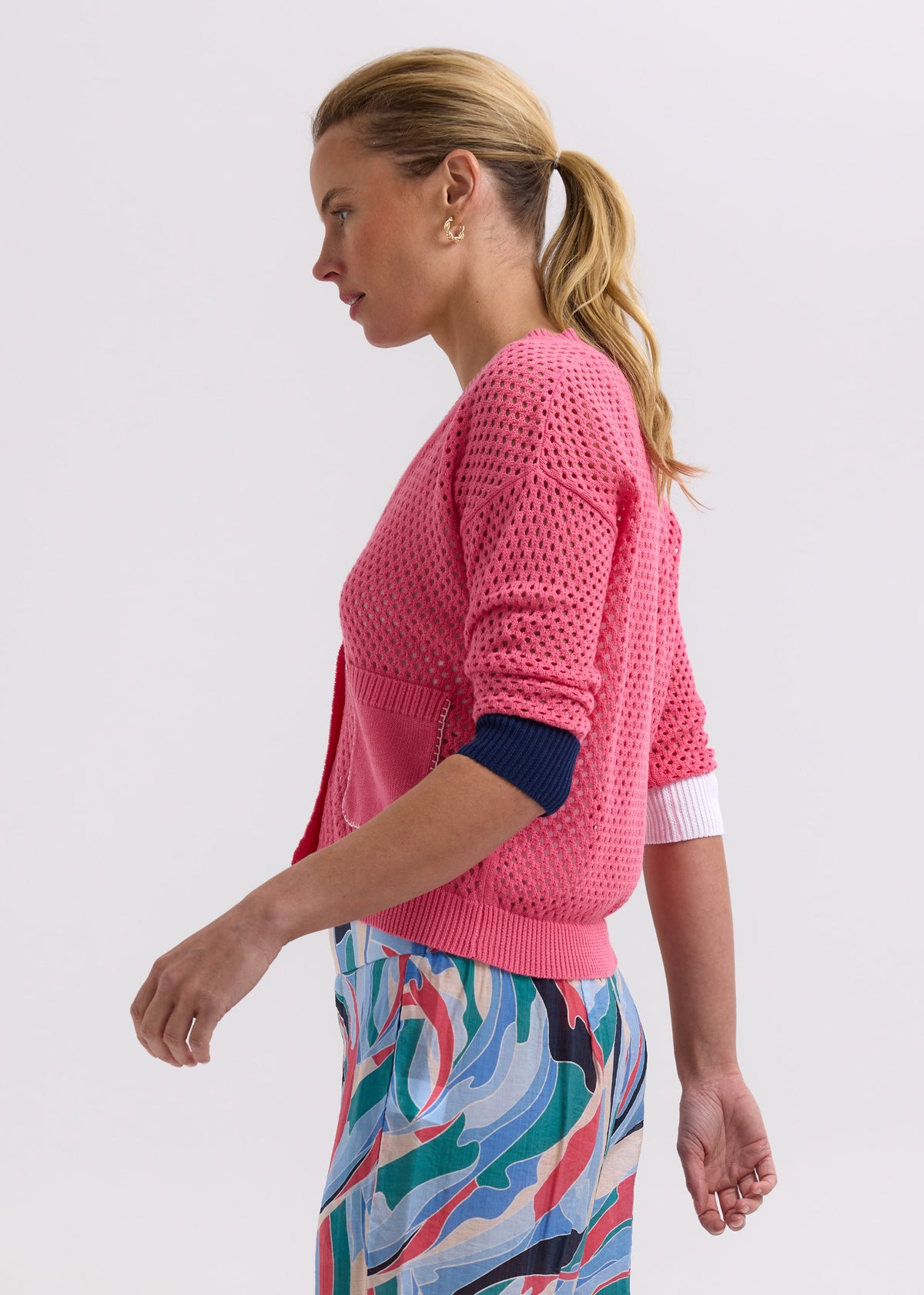 Zaket &amp; Plover - Holey Cardigan - Carnation