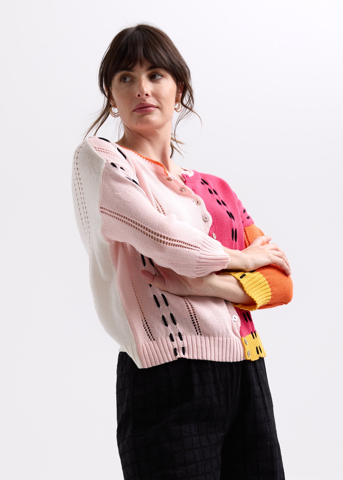 Zaket &amp; Plover - Thread Detail Cardigan - Blush