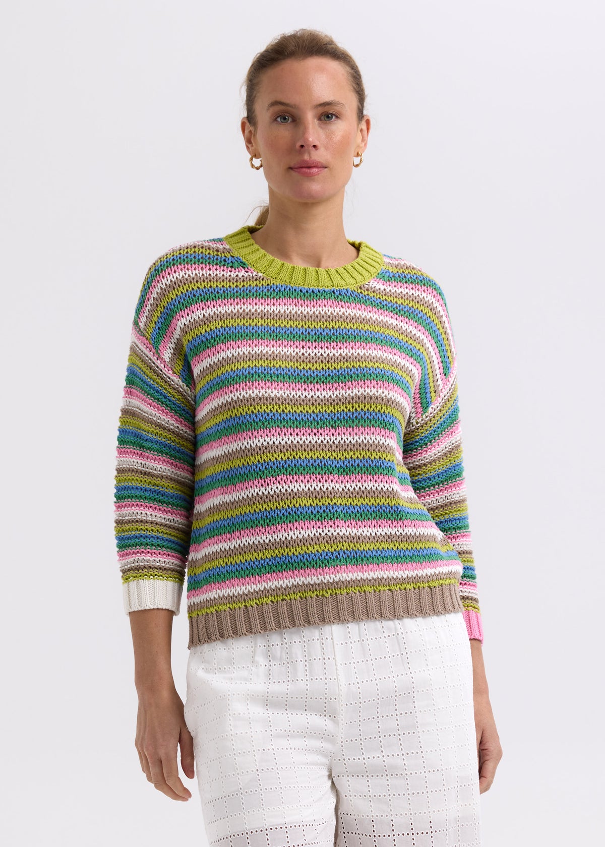 Zaket &amp; Plover - Chunky Stripe Jumper - Chartreuse