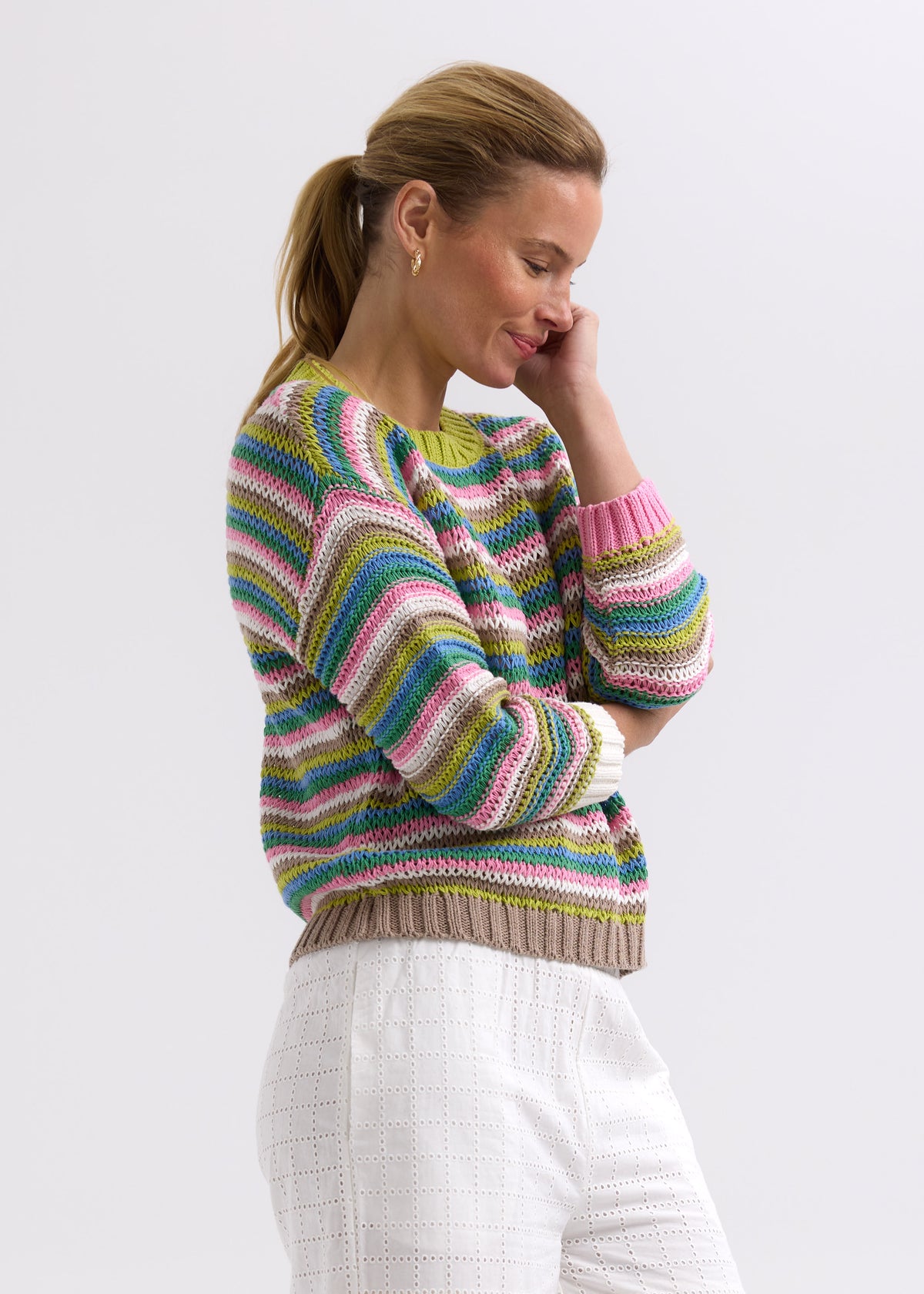 Zaket &amp; Plover - Chunky Stripe Jumper - Chartreuse