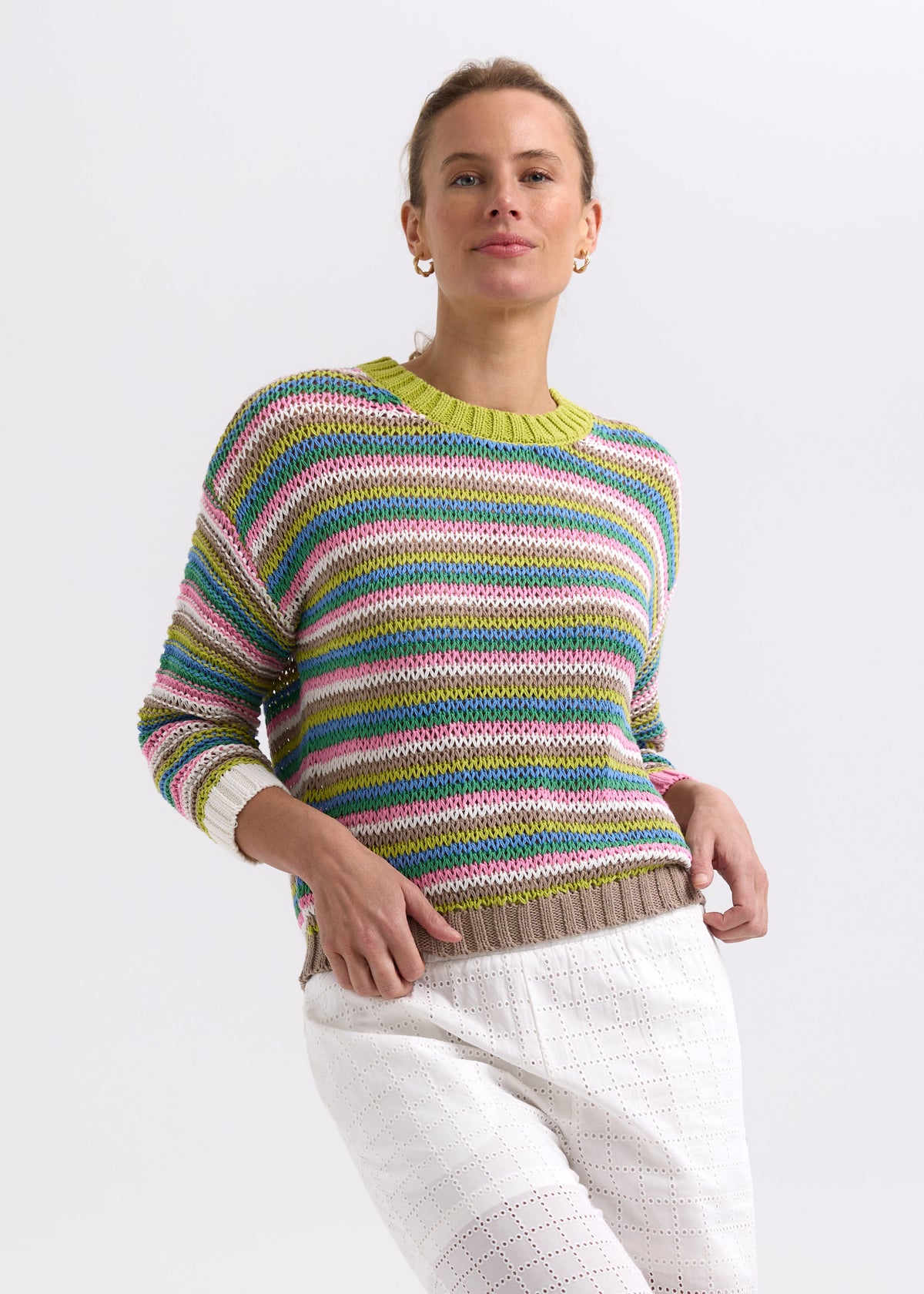 Zaket &amp; Plover - Chunky Stripe Jumper - Chartreuse