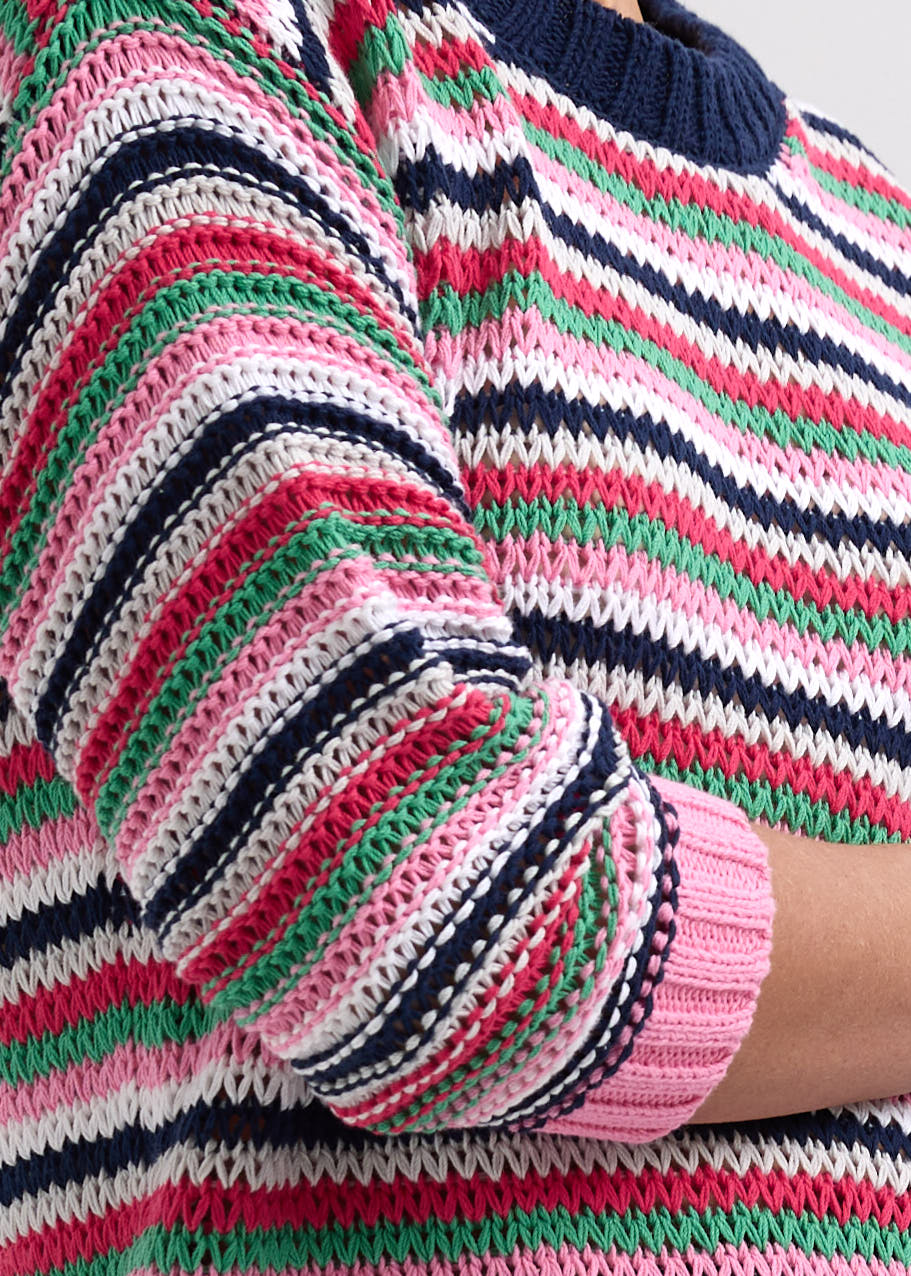 Zaket &amp; Plover - Chunky Stripe Jumper - Navy