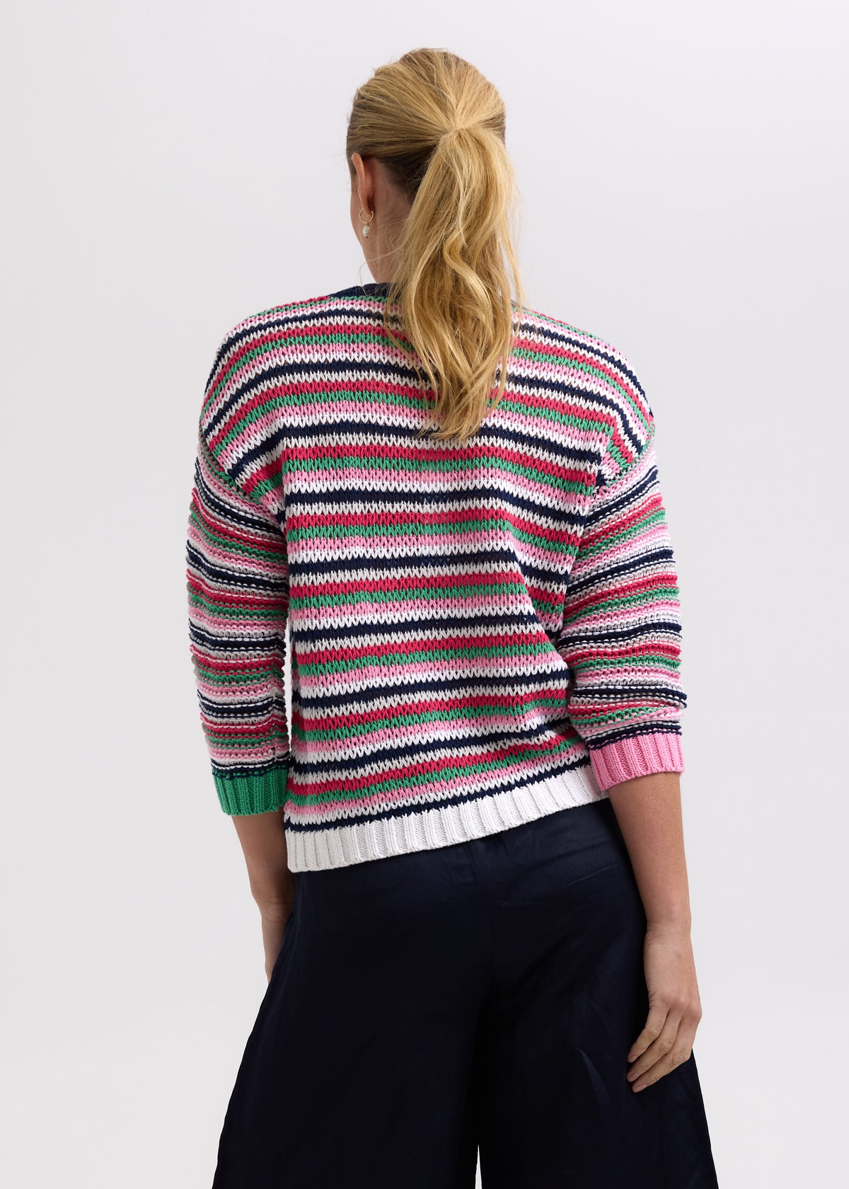 Zaket &amp; Plover - Chunky Stripe Jumper - Navy