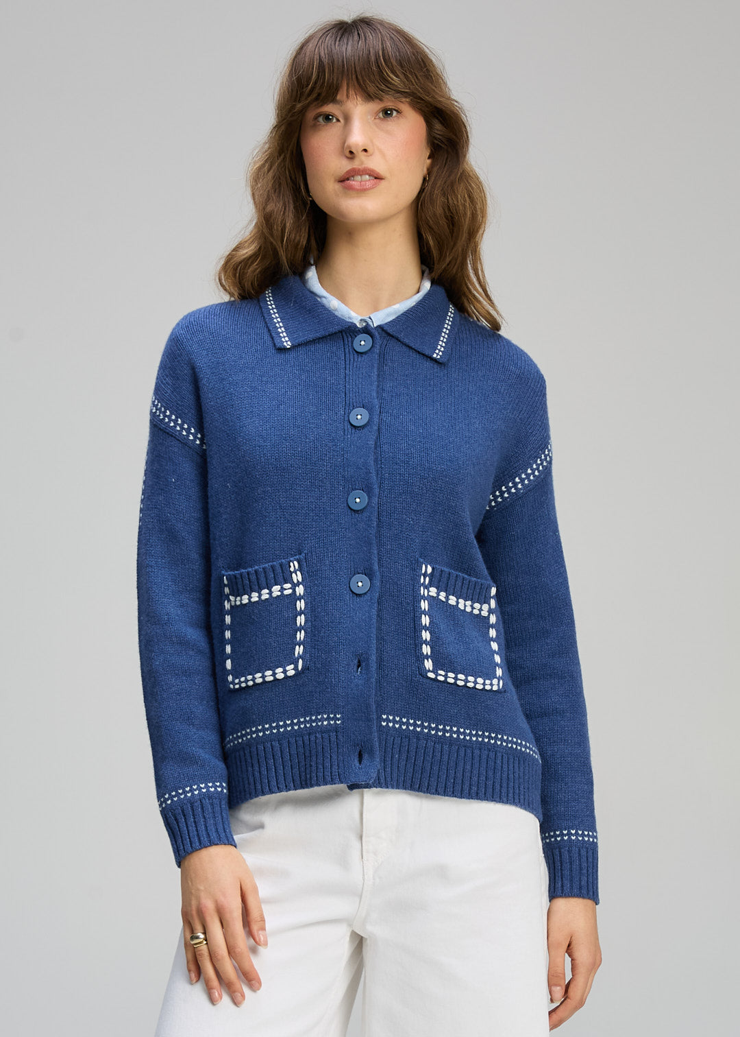 Zaket & Plover - Tailored Cardi - Indigo