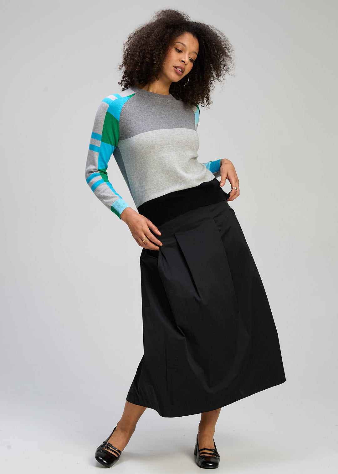 Zaket & Plover - Colour Block Jumper - Marle