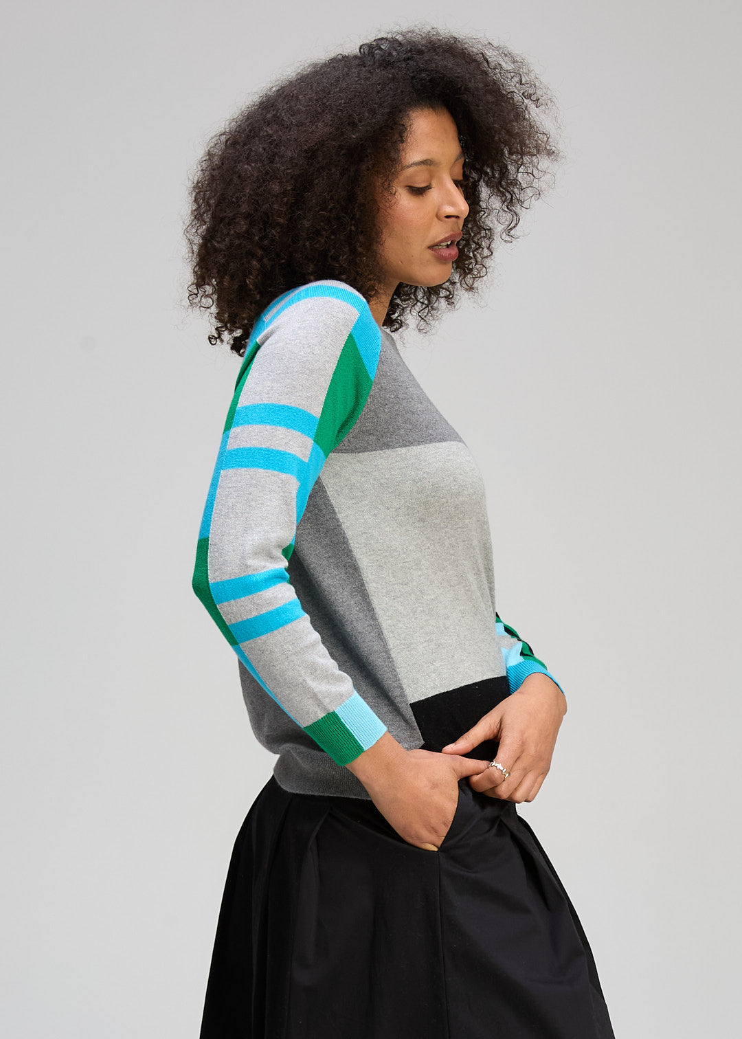 Zaket & Plover - Colour Block Jumper - Marle