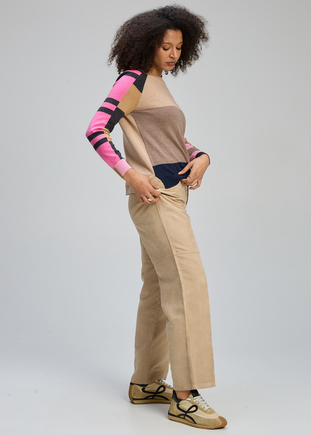 Zaket & Plover - Colour Block Jumper - Oat