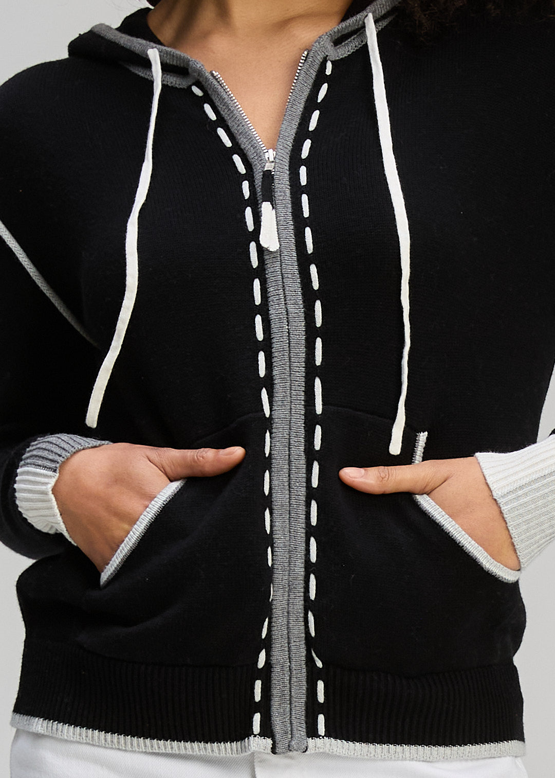 Zaket & Plover - Threaded Hoodie - Black