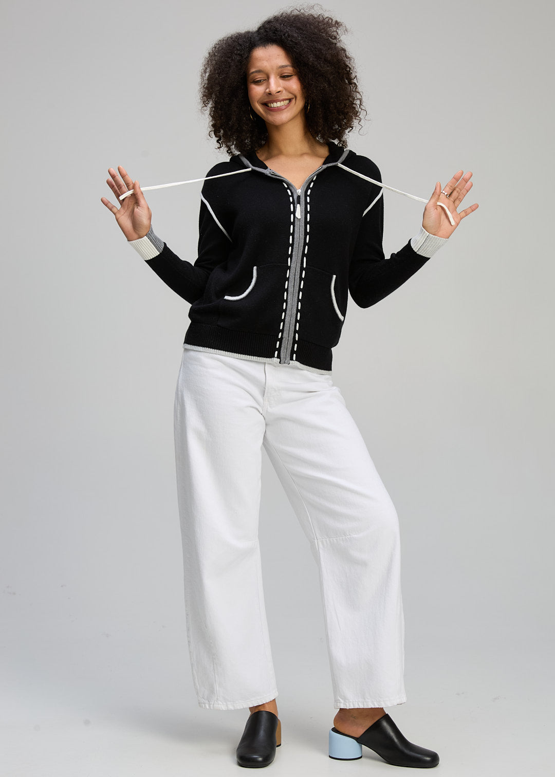 Zaket & Plover - Threaded Hoodie - Black