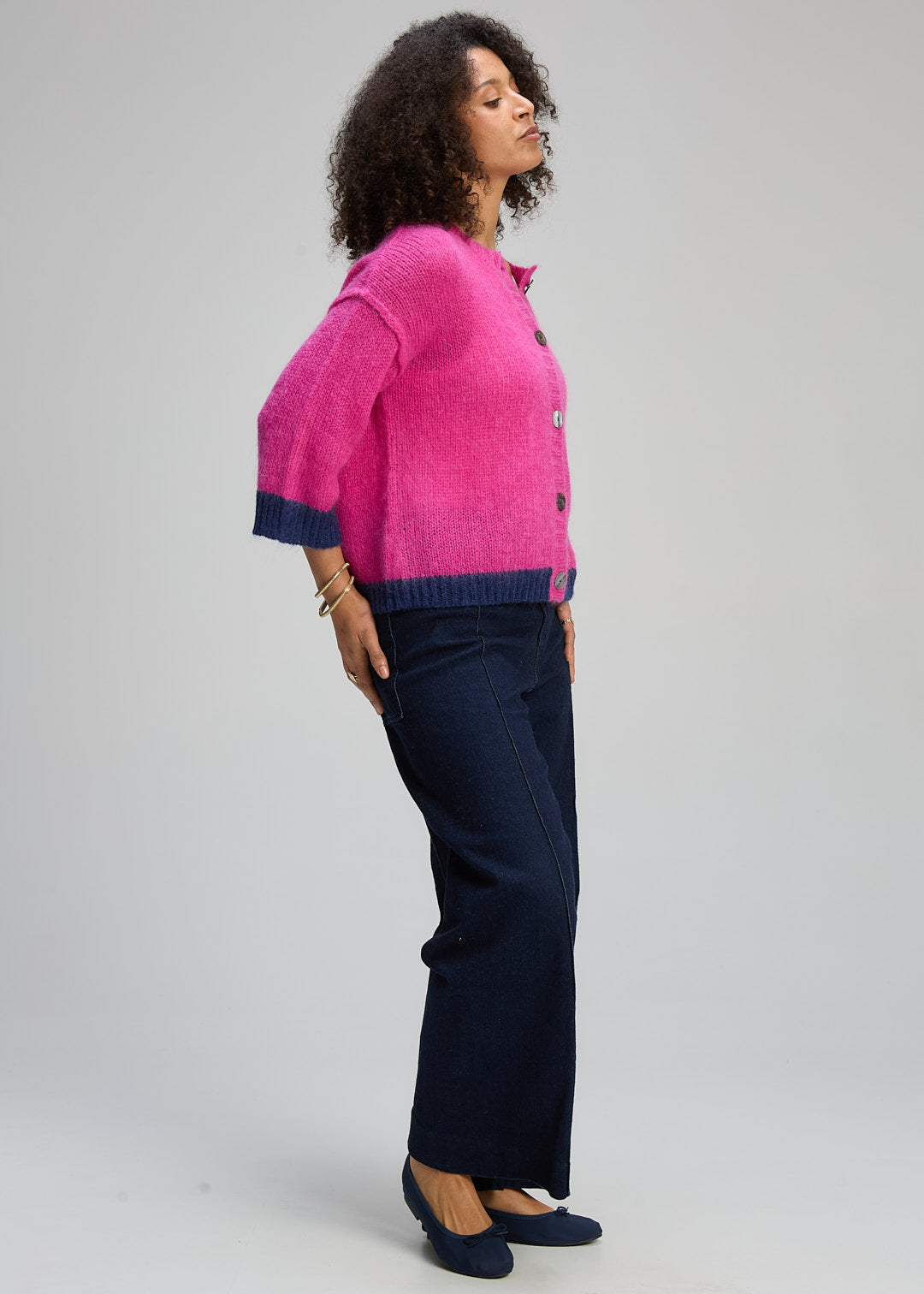 Zaket & Plover - Kid Mohair Cardi - Magenta
