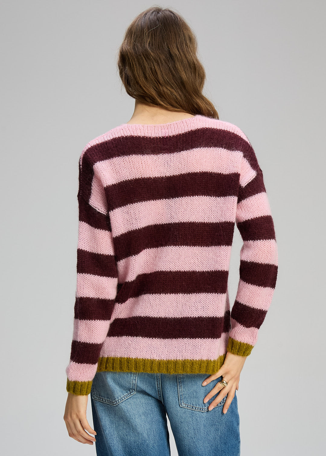 Zaket & Plover - Cozy Kid Stripe V - Sugar Plum