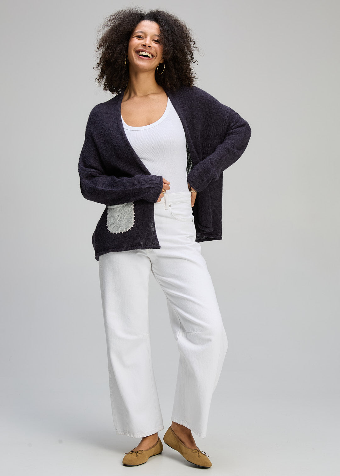 Zaket & Plover - Bloom Back Cardi - Ink